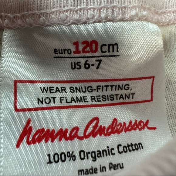 Hanna Andersson Easter Girls Pajamas 120 6-7 Yellow White Bunnies Spring - Picture 2 of 3